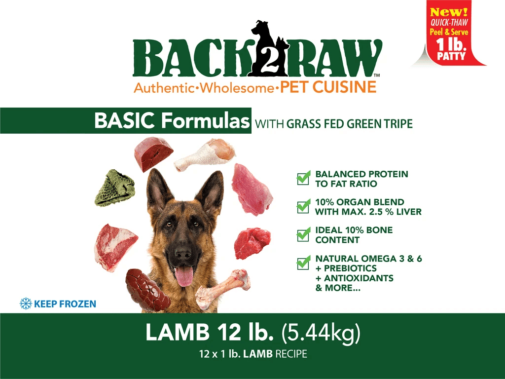 Back2Raw - Basic Lamb Recipe - 12 lbs