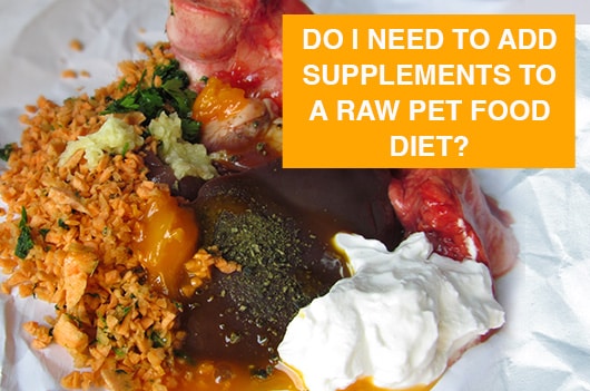 Do I need to add supplements to a raw pet food diet?
