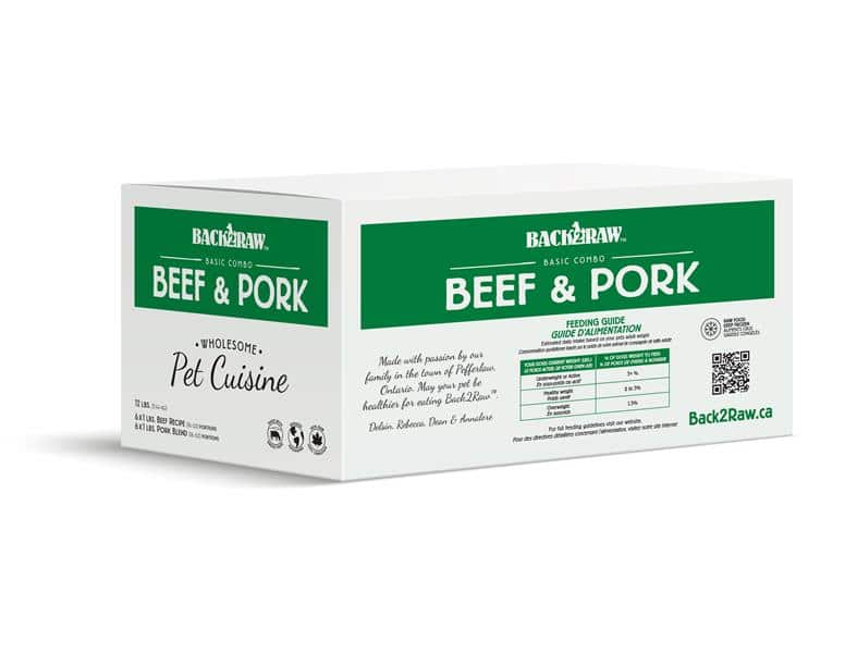 Back2Raw - Basic Beef Recipe / Pork Blend - 12 lbs