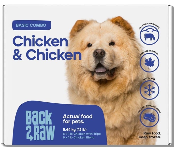 Back2Raw - Basic Chicken with Tripe / Chicken Blend Combo - 12 lbs