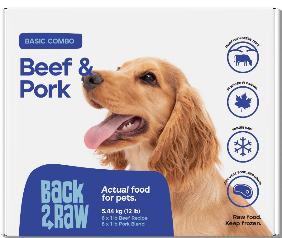 Back2Raw - Basic Beef Recipe / Pork Blend Combo- 12 lbs