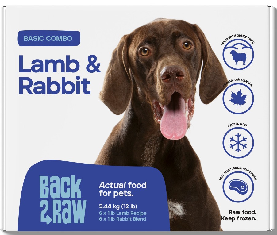 Back2Raw - Basic Lamb Recipe / Rabbit Blend Combo - 12 lbs