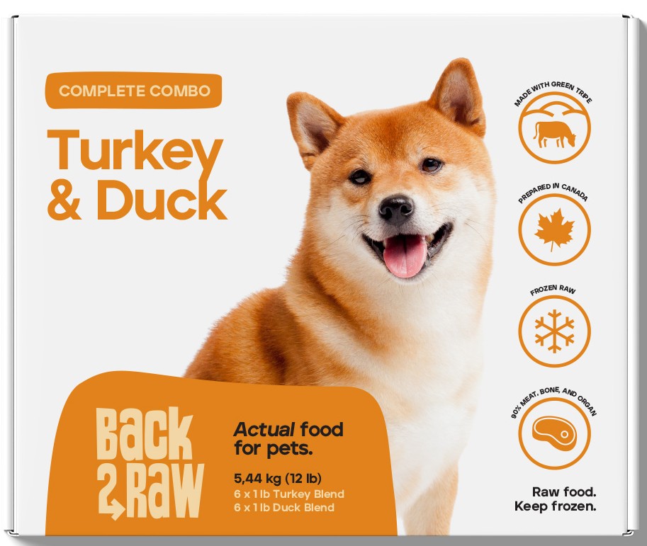 Back2Raw - Complete Turkey Blend / Duck Blend Combo - 12 lbs