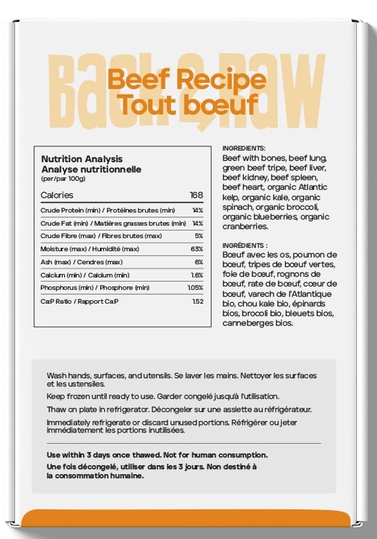 Back2Raw - Complete Beef Recipe - 4lbs